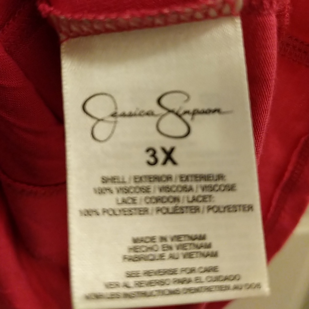 JESSICA SIMPSON PINK LACE  TOP - Picture 6 of 6